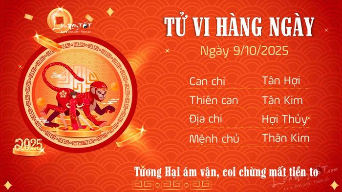 Tử vi hàng ngày 9/10/2025 của Thân