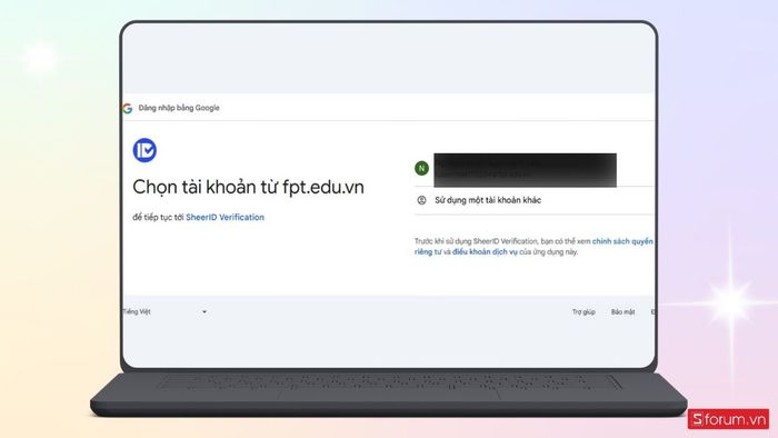 Hoàn tất việc đăng nhập vào Gmail.