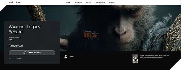 Wukong: Legacy Reborn bất ngờ xuất hiện trên PlayStation Store