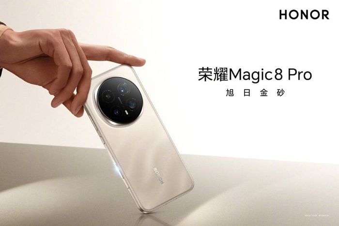 Honor Magic 8 Pro phiên bản màu trắng vàng