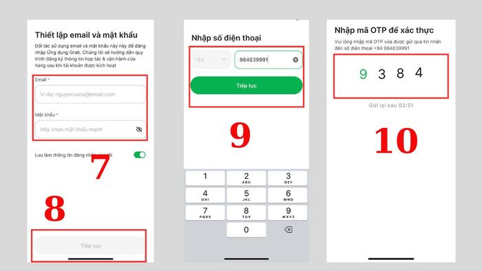 Hướng dẫn sử dụng ứng dụng Grab Merchant - Các bước đăng ký tài khoản từ 7 đến 10
