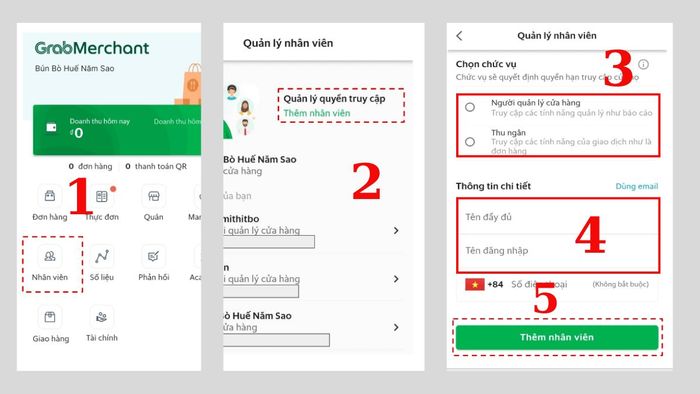 Hướng dẫn phân quyền chỉnh sửa trong Grab Merchant