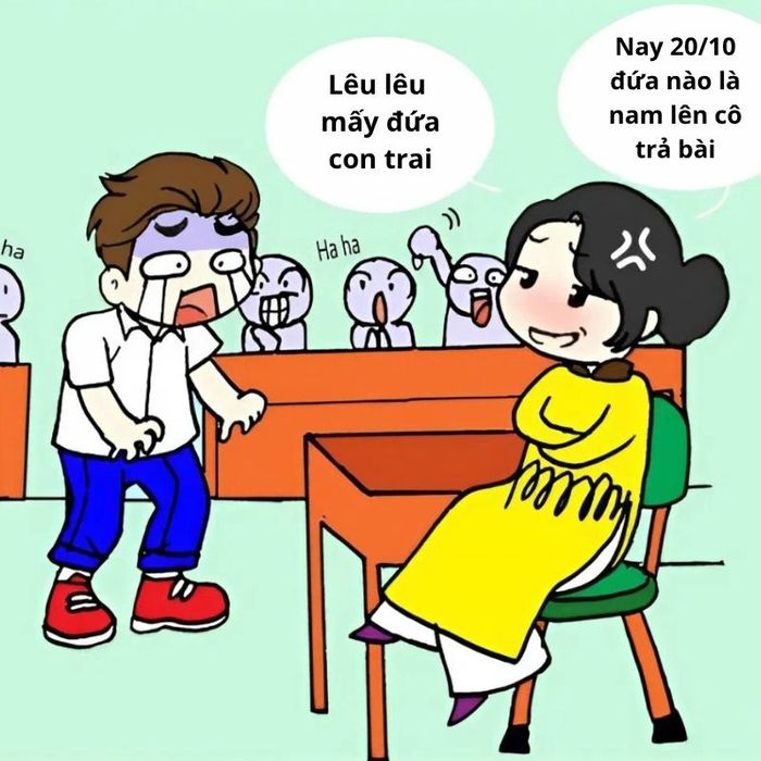 Meme chúc mừng cô giáo nhân dịp 20/10 đầy vui nhộn