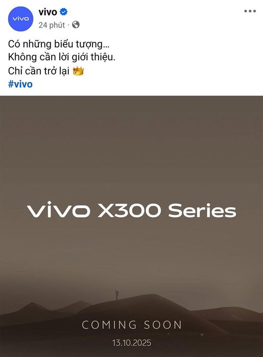 Dòng vivo X300 Series sẽ chính thức trình làng vào ngày 13/10 tới.
