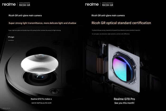realme hứa hẹn khả năng xử lý ảnh RAW, hỗ trợ màu 10-bit và HDR siêu nhạy cho GT 8 Pro
