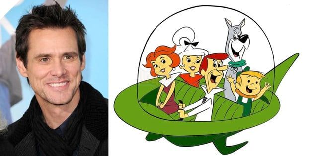 Hình ảnh nam diễn viên Jim Carrey và bộ phim ‘Jetsons’.