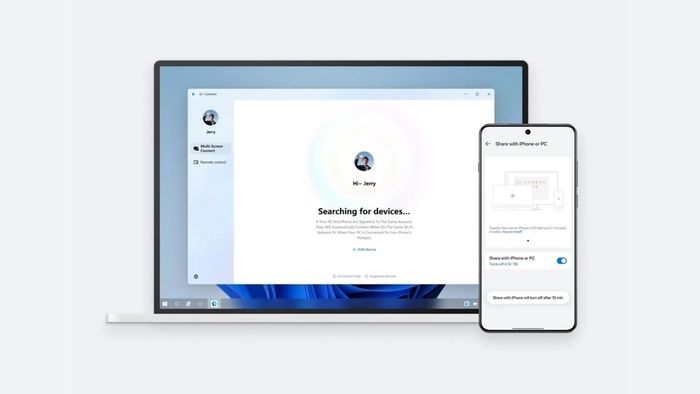 Tính năng kết nối O+ Connect mang đến khả năng chia sẻ và kết nối vượt trội giữa các thiết bị.