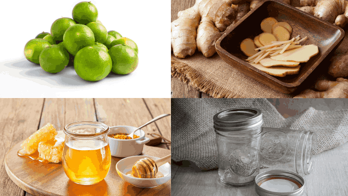 Nguyên liệu để làm mật ong chanh gừng