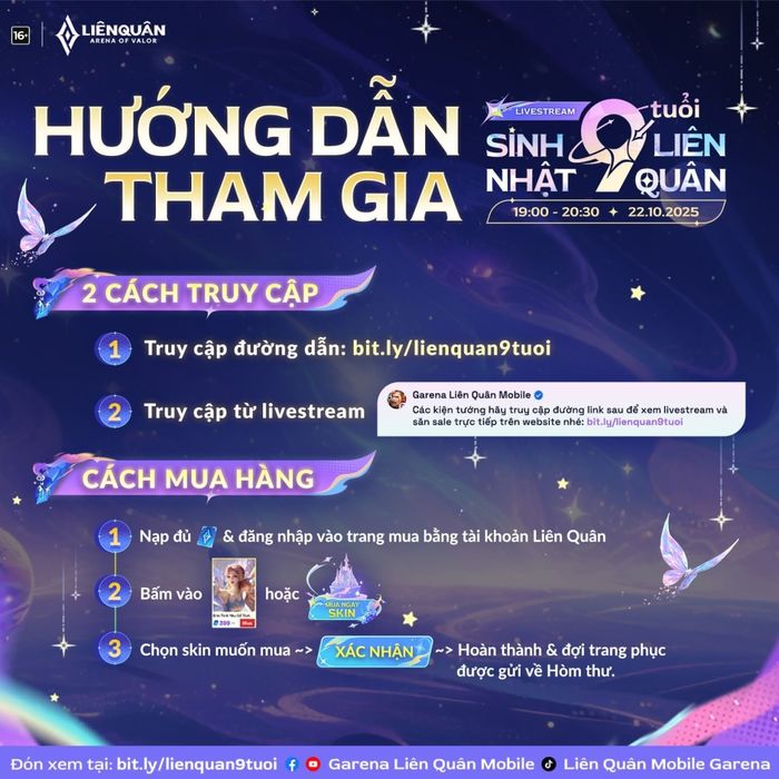 Hướng dẫn cách xem và mua skin trong livestream Liên Quân