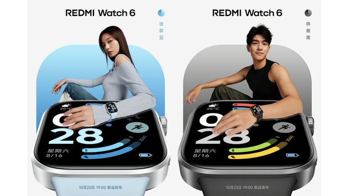 Redmi Watch 6 sở hữu thiết kế mới tinh tế và sang trọng hơn, được lấy cảm hứng từ Apple Watch với khung hợp kim nhôm cường lực và viền màn hình siêu mỏng.