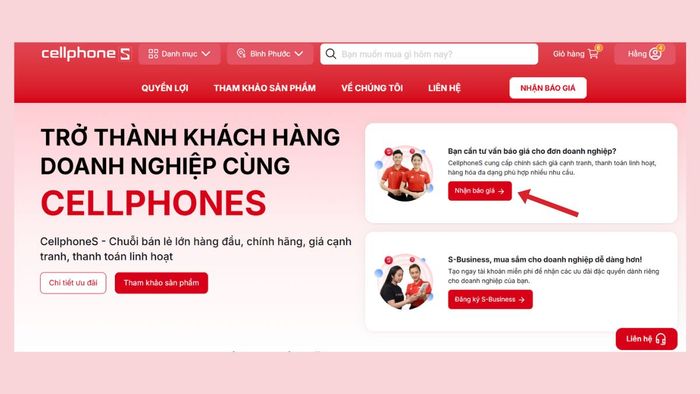 Hướng dẫn đăng ký thành viên S-Business và nhận báo giá cho khách hàng doanh nghiệp