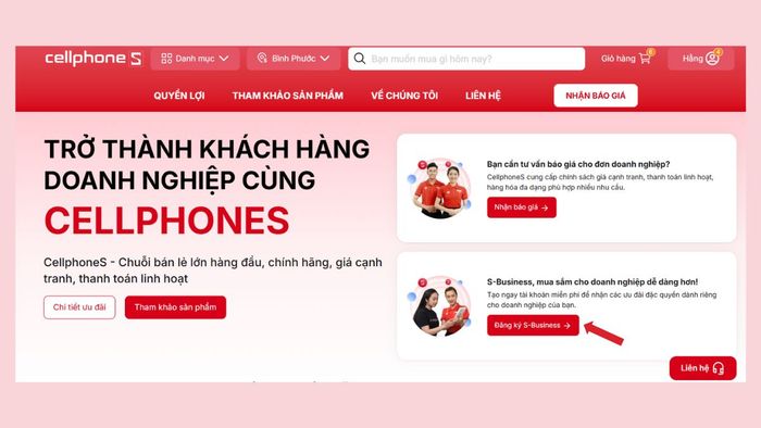 Hướng dẫn đăng ký thành viên S-Business và nhận báo giá cho khách hàng doanh nghiệp