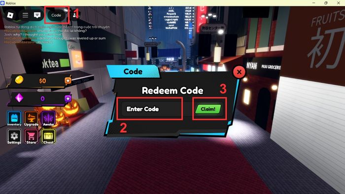 Hướng dẫn cách nhập mã code trong Blade X Zombies