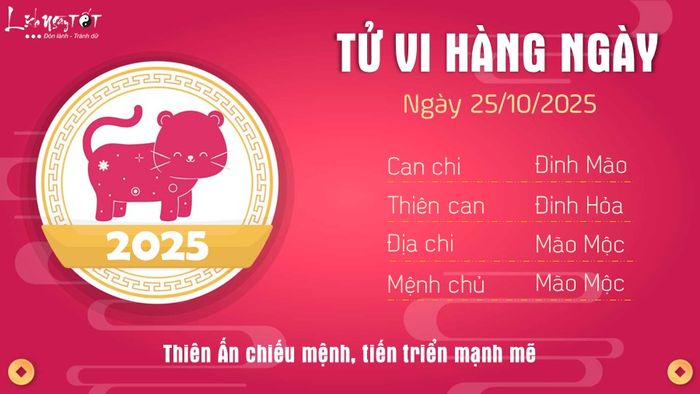 4 Tử vi hàng ngày 25-10-2025 - Mão