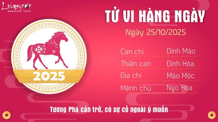 7 Tu vi hang ngay 25-10-2025 - Ngo