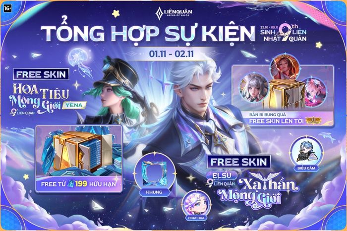 Tổng hợp các sự kiện mừng sinh nhật 9 tuổi của Liên Quân Mobile