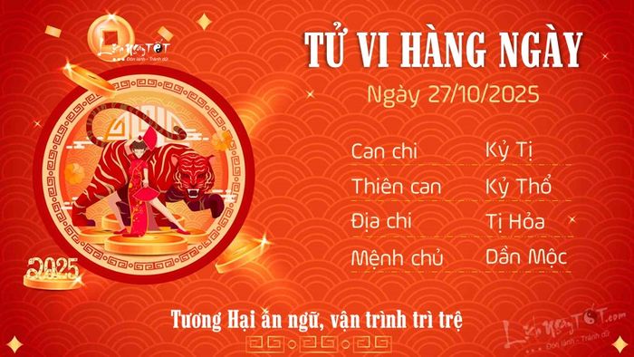 3 Tử vi hàng ngày 27-10-2025 - Dần