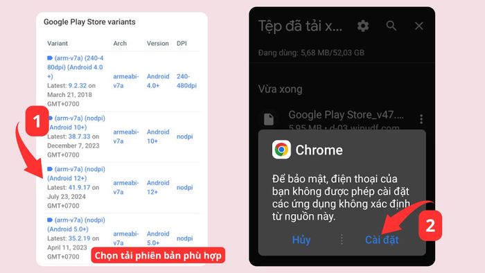 Hướng dẫn khôi phục lại CH Play trên điện thoại Android khi tải file APK