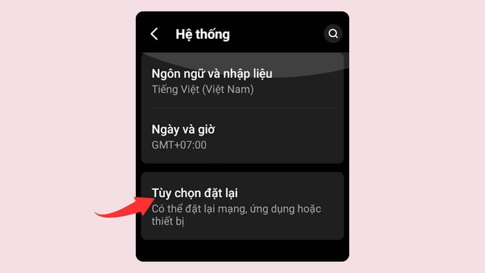 Cách khôi phục lại CH Play trên điện thoại Android bằng phương pháp cài đặt lại gốc, bước 2