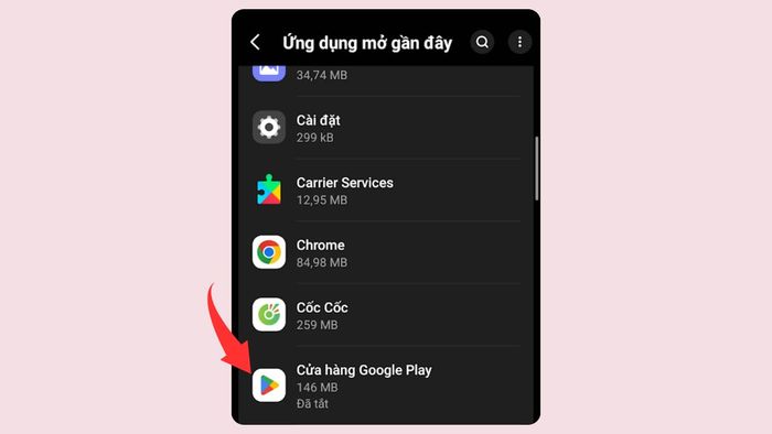 Cách khôi phục lại CH Play trên điện thoại Android bước 2