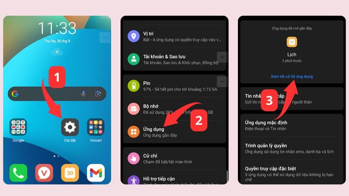 Cách khôi phục lại CH Play trên điện thoại Android bước 1