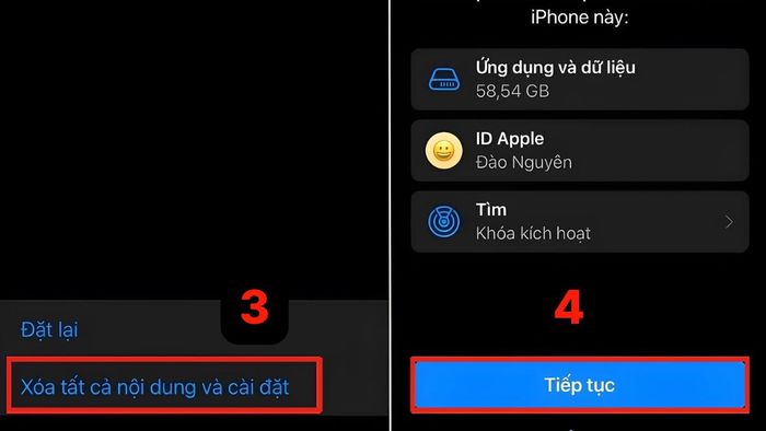 Hướng dẫn kích hoạt iPhone trong Cài đặt, bước 2