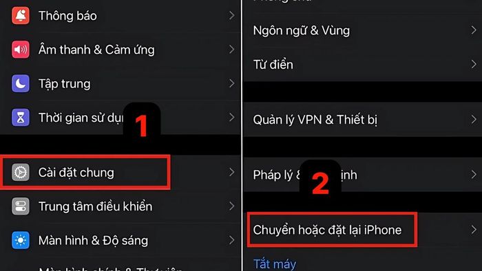 Hướng dẫn kích hoạt iPhone trong Cài đặt, bước 1