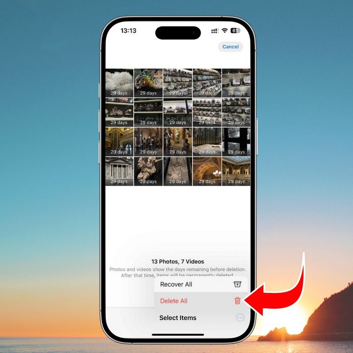 Cách xóa hết ảnh trên iPhone trong ứng dụng Ảnh - bước 8