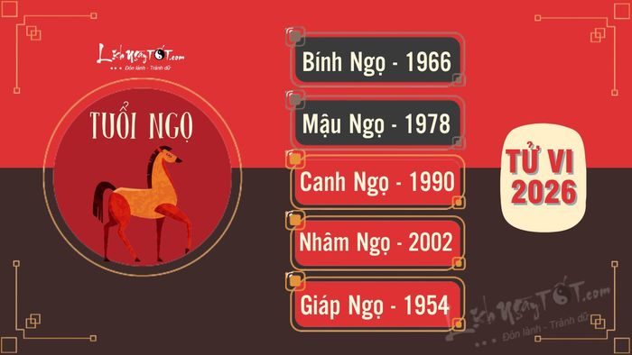 Tử vi 2026 tuổi Ngọ chi tiết