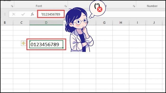 Các trường hợp cần loại bỏ dấu nháy trong Excel