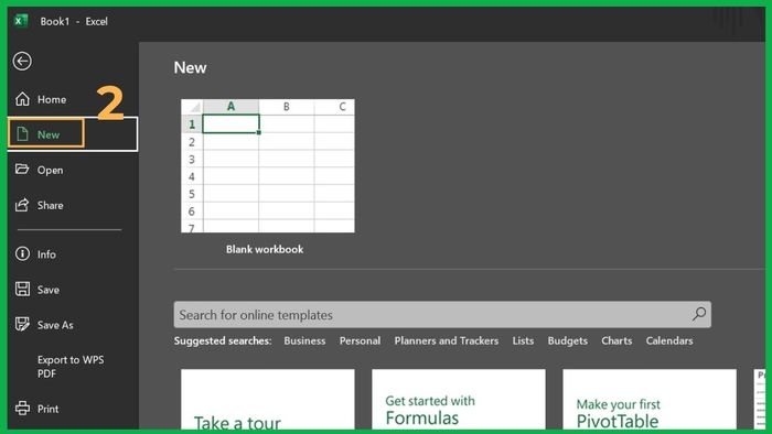Tạo lịch bằng mẫu có sẵn trong Excel 2