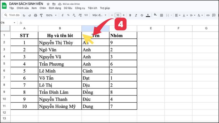4 phương pháp thay đổi kích thước ô trong Google Sheet cực kỳ dễ dàng 4