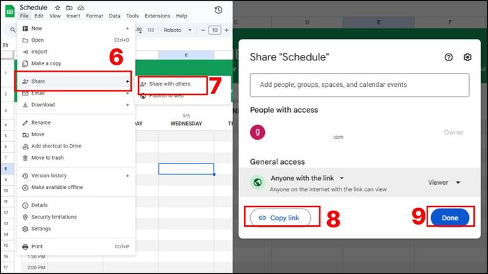 Tạo lịch trong Google Sheets từ mẫu có sẵn 4