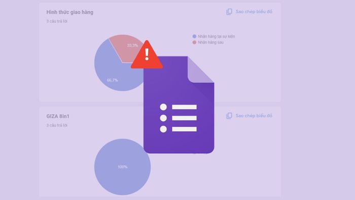 Một số vấn đề thường gặp khi sao chép biểu đồ từ Google Form