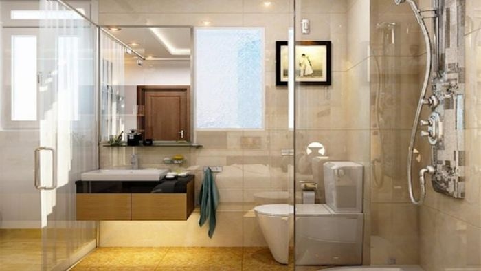 Cần bố trí không gian phòng tắm và nhà vệ sinh sao cho vừa hợp phong thủy, vừa hợp lý về mặt khoa học.