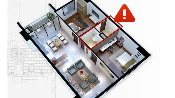 Đặt nhà vệ sinh ở trung tâm ngôi nhà