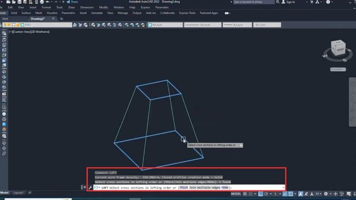 Tổng hợp lệnh dựng hình khối 3D từ hình 2D
