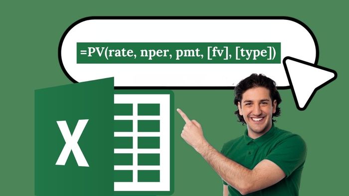 Công thức sử dụng hàm PV trong Excel