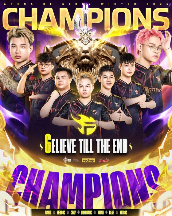 FPT Flash đã chính thức lên ngôi vô địch tại Đấu Trường Danh Vọng mùa Đông 2025.