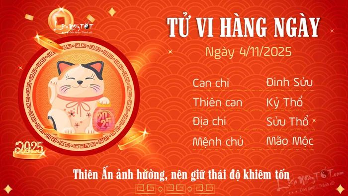 4. Tử vi hàng ngày 4-11-2025 dành cho tuổi Mão
