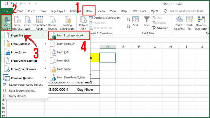 Khởi động Power Query và nhập dữ liệu vào Excel một cách dễ dàng bằng các bước đơn giản.