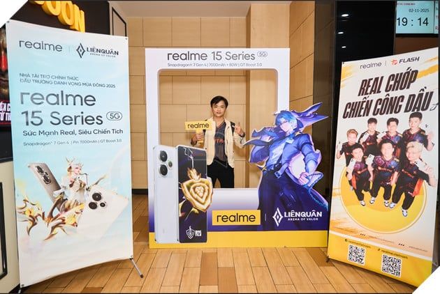 Check-in cùng realme 15 Series 5G để nhận ưu đãi giảm giá Quân Huy