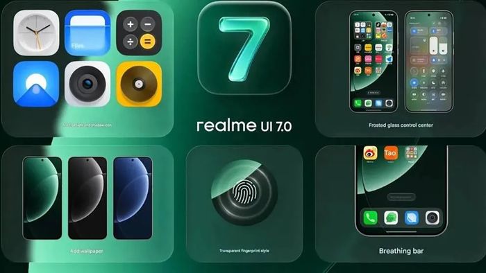Giao diện người dùng mới của realme nổi bật với thiết kế trong suốt đầy ấn tượng