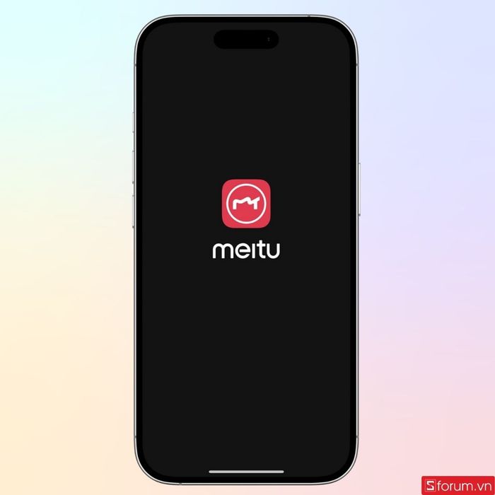 Sau khi tải xong, mở ứng dụng Meitu để tiếp tục.