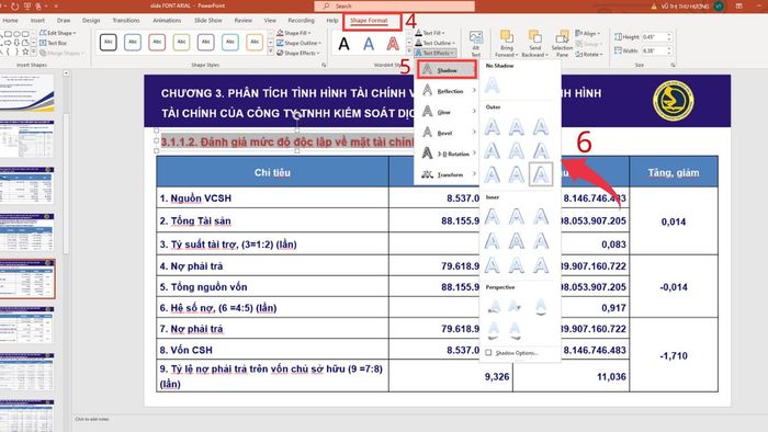 Hướng dẫn cách highlight trong PowerPoint bằng màu chữ và tô bóng nền, bước 3
