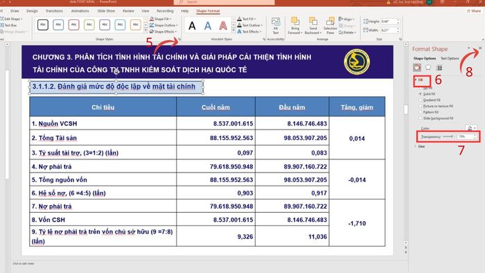 Hướng dẫn cách highlight trong PowerPoint bằng hình dạng, bước 3