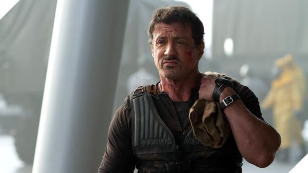 Chân dung sao nam hành động Sylvester Stallone trong phim The Expendables.