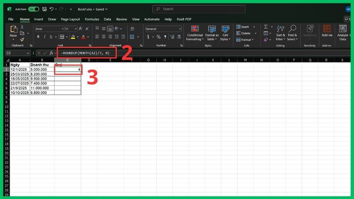 Chi tiết 3 công thức tính quý trong Excel chính xác nhất 2