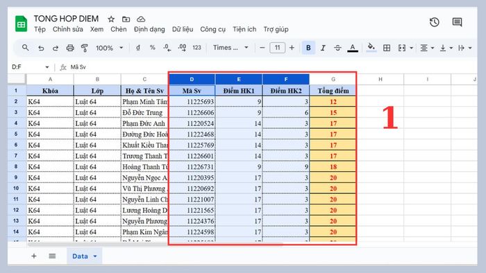 Hướng dẫn chi tiết tạo dashboard trong Google Sheet 1