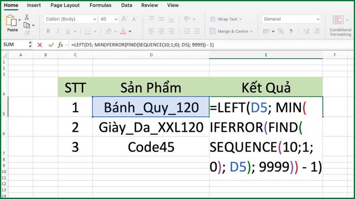 Cách sử dụng các hàm để trích xuất ký tự có điều kiện cùng ví dụ 7